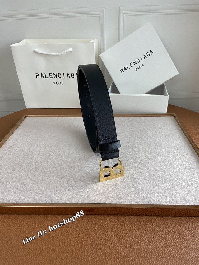 Balenciaga女士皮帶 巴黎世家雙面用牛皮腰帶  jjp1253